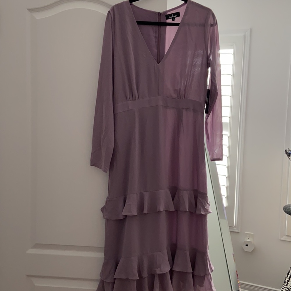Lulus mauve long sleeves dress